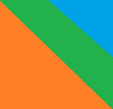 80 Orange/vert/bleu
